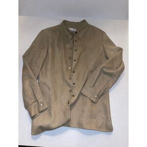 John Meyer| John Meyer of Norwich Size 18 Shacket Jacket Top | Color: Tan | Size